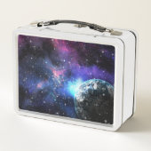 Galaxie, Universum, Sterne, Geschenkmuster für den Metall Brotdose (Rückseite)