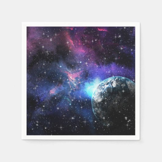 Galaxie, Universum, Sterne, Geschenkmuster für den Serviette (Vorderseite)