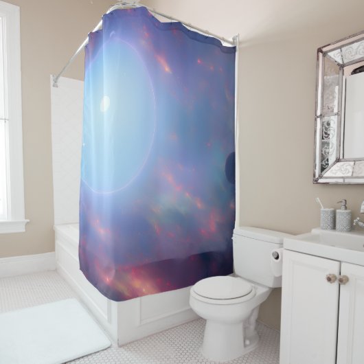 Galaxie, Universum, Sterne, Weltraum Duschvorhang (Beispiel)