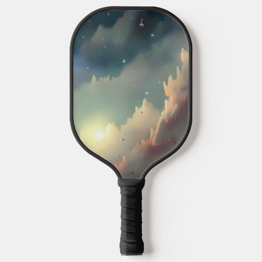 Galaxie, Universum, Sterne, Weltraum Pickleball Schläger (Vorderseite)