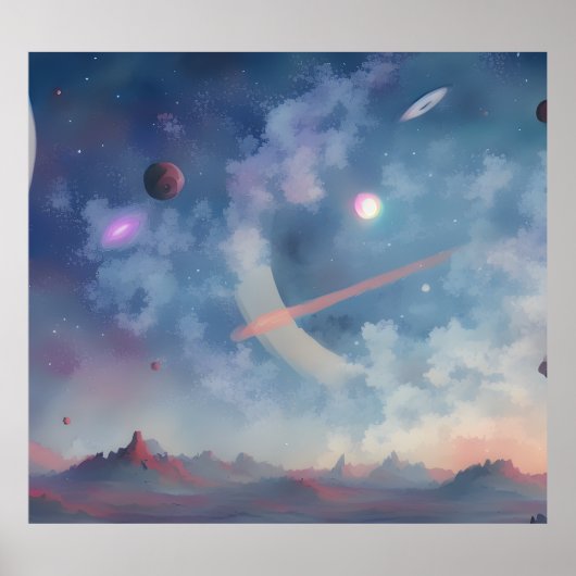 Galaxie, Universum, Sterne, Weltraum Poster (Vorne)