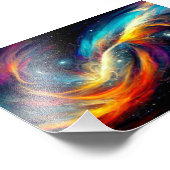 Galaxie, Universum, Weltraumkunst, Sterne, Wissens Fotodruck (Ecke)