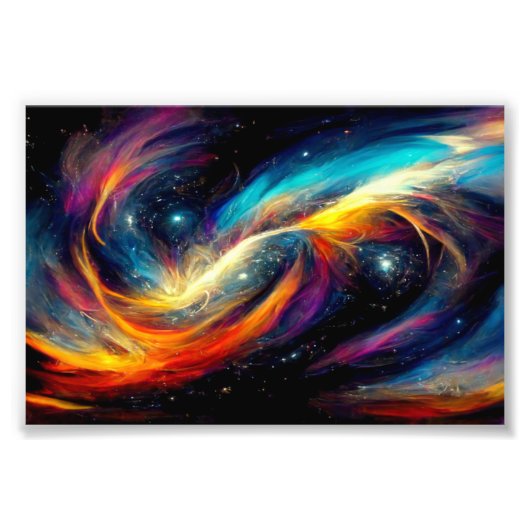 Galaxie, Universum, Weltraumkunst, Sterne, Wissens Fotodruck (Vorne)