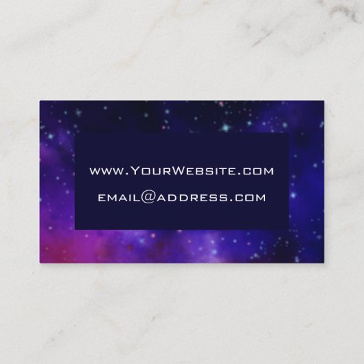 Galaxie Visitenkarte (Rückseite)