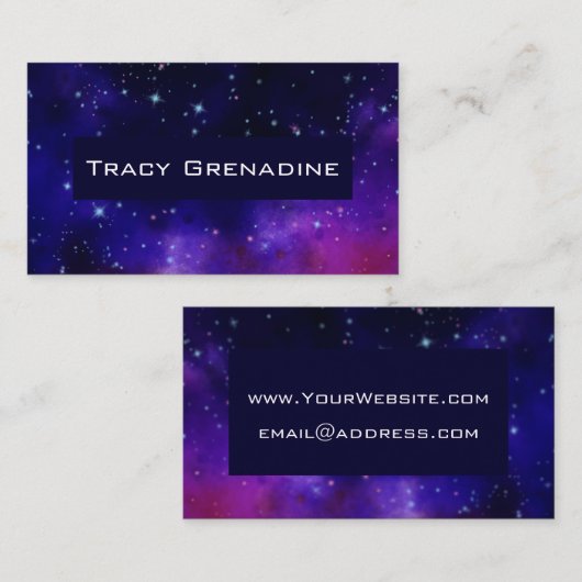 Galaxie Visitenkarte (Vorne/Hinten)