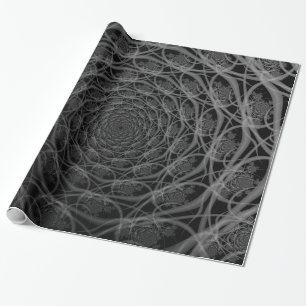 Galaxie von Filaments in Schwarz-Weiß-Umhüllung Geschenkpapier