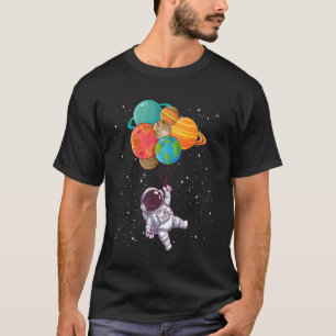 Galaxie Weltraum Astronaut Planeten Ballon STEM  T-Shirt