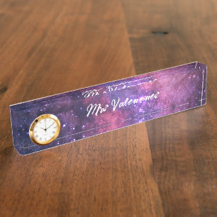 Galaxie Weltraum Milchstraße Lehrer Schule Süße St Namensplakette