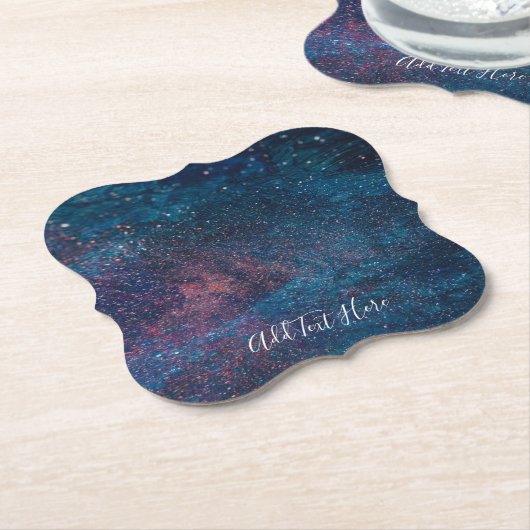Galaxie-Wirbel in Blau Untersetzer (angewinkelt)