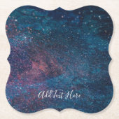 Galaxie-Wirbel in Blau Untersetzer (Vorderseite)