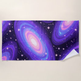 Galaxie-Wirbel Muster Dreamy Cosmic Nebel Design Strandtuch