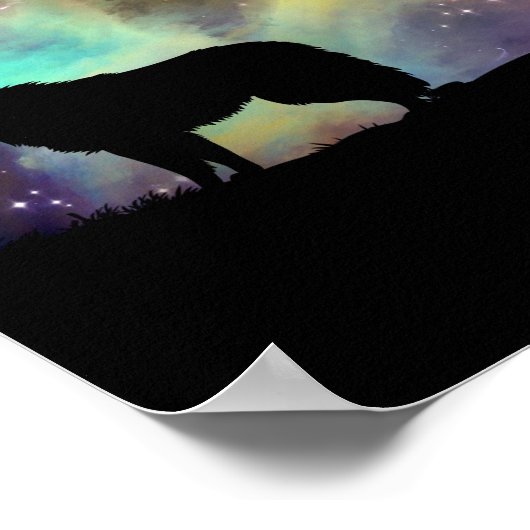 Galaxie Wolf Poster (Ecke)