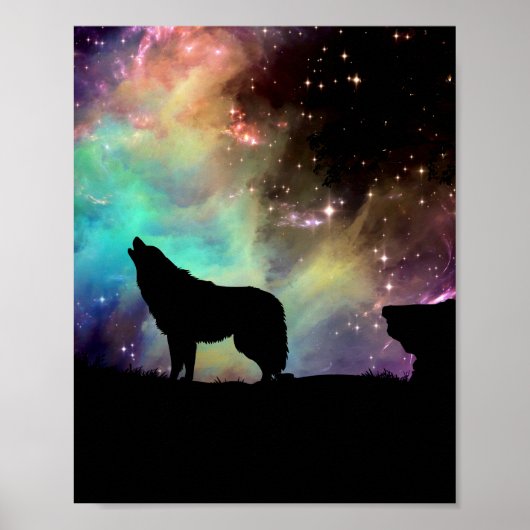 Galaxie Wolf Poster (Vorne)