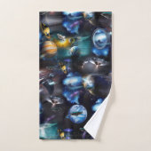Galaxiebesucher im Weltraum Badhandtuch Set (Handtuch)