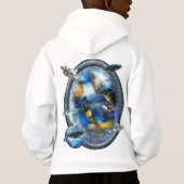Galaxiebesucher im Weltraum Hoodie (Rückseite)