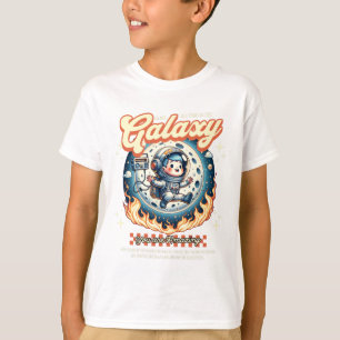 Galaxien-Abenteuer-Astronautin-Kunst T-Shirt