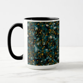 Galaxien Blau Schwarz & Kupfer Tasse