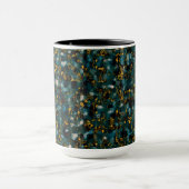 Galaxien Blau Schwarz & Kupfer Tasse (Zentrum)