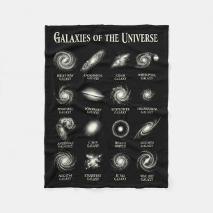 Galaxien des Universums Vintage Weltraum Astronomi Fleecedecke