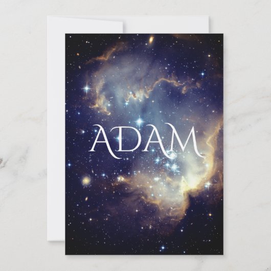 Galaxien Einladung (Rückseite)