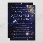 Galaxien Einladung (Vorne/Hinten)