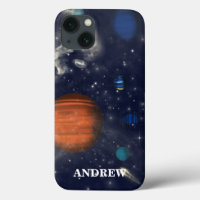 Galaxien mit Sternen und Planeten im Weltraum