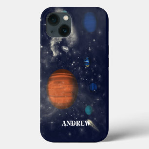 Galaxien mit Sternen und Planeten im Weltraum iPhone 13 Hülle