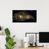 Galaxien NGC 2207 & IC 2163 Poster (Heimbüro)