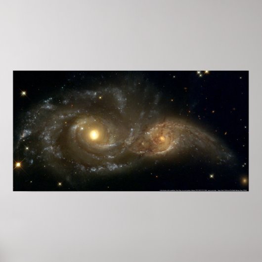 Galaxien NGC 2207 & IC 2163 Poster (Vorne)
