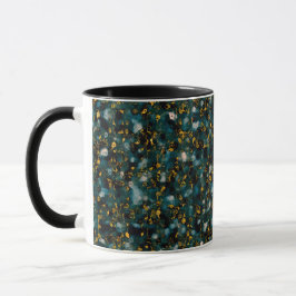 Galaxien Schwarz Blau & Gold Tasse