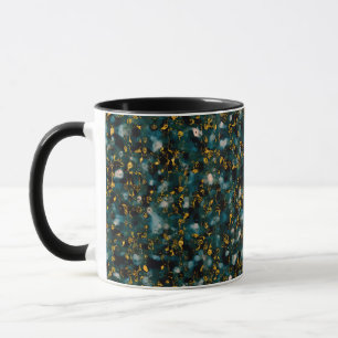 Galaxien Schwarz Blau & Gold Tasse