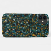 Galaxien Schwarz Blau & Kupfer Case-Mate iPhone Hülle (Rückseite (Horizontal))