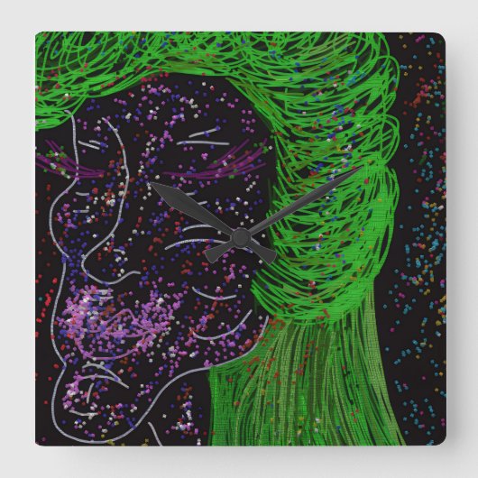 Galaxienmutter Wanduhr (Vorderseite)