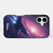 Galaxienschiff iPhone 16 Hülle (Rückseite (Horizontal))