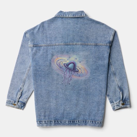 Galaxieplanet Jeansjacke (Rückseite)