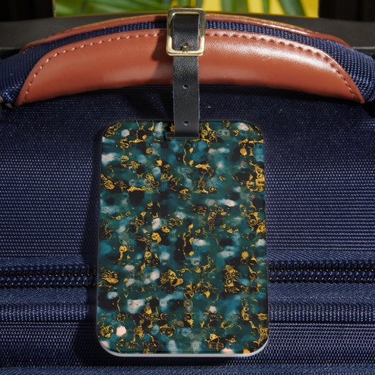 Galaxies Black Blue & Copper Gepäckanhänger (Vorderseite Insitu 2)