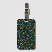 Galaxies Black Blue & Copper Gepäckanhänger (Vorderseite Vertikal)