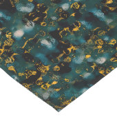 Galaxies Black Blue & Gold Großer Tischläufer (Ecke)