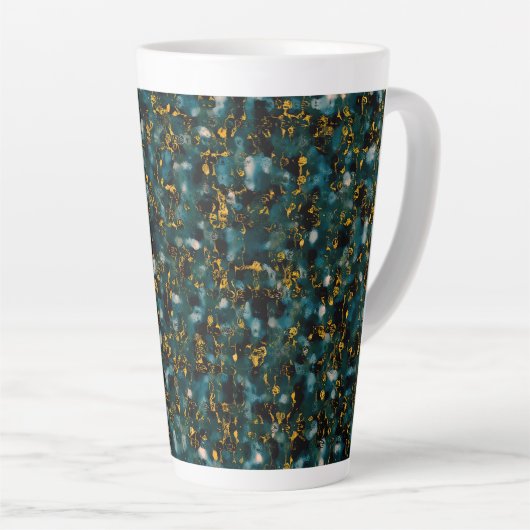 Galaxies Black Blue & Gold Milchtasse (Rechte Ecke)