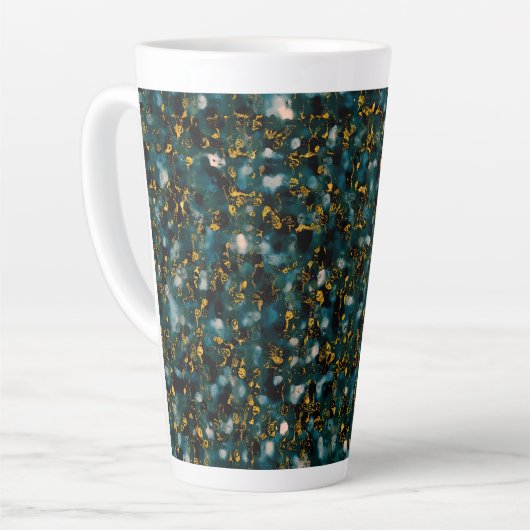 Galaxies Black Blue & Gold Milchtasse (Linke Ecke)