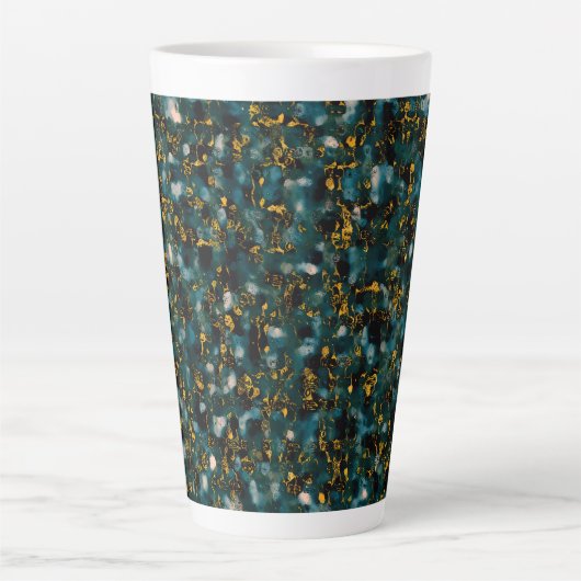 Galaxies Black Blue & Gold Milchtasse (Vorderseite)