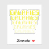 GALAXIES GALAXIES GALAXIES GALAXIES GALAXIES GALAX AUFKLEBER (Blatt)