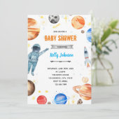 Galaxische Außendusche Einladung (Stehend Vorderseite)