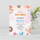 Galaxische Außendusche Einladung (Stehend Vorderseite)