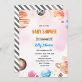 Galaxische Außendusche Einladung (Vorne/Hinten)