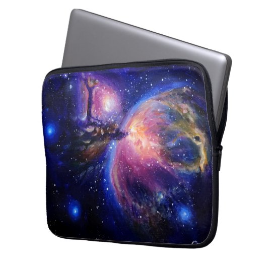 Galaxischer Planet und Nebel Laptopschutzhülle (Vorderseite Links)