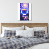 Galaxischer Planet und Nebel Leinwanddruck (Insitu (Schlafzimmer))