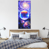 Galaxischer Planet und Nebel Leinwanddruck (Insitu (Schlafzimmer))