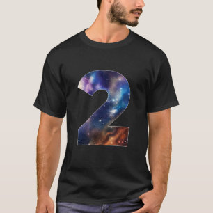 Galaxy 2 Jahre alt 2. Geburtstagsraum Thema Astron T-Shirt