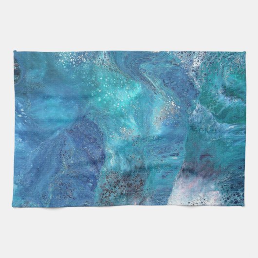 Galaxy 3 Soft Blau Abstraktes Handtuch (Horizontal)